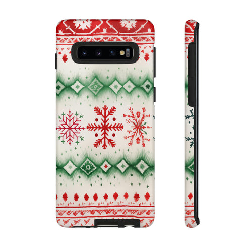 Icelandic Watercolor inspired by Christmas Sweaters - Impact Resistant Phone Case Samsung Galaxy S10 Matte